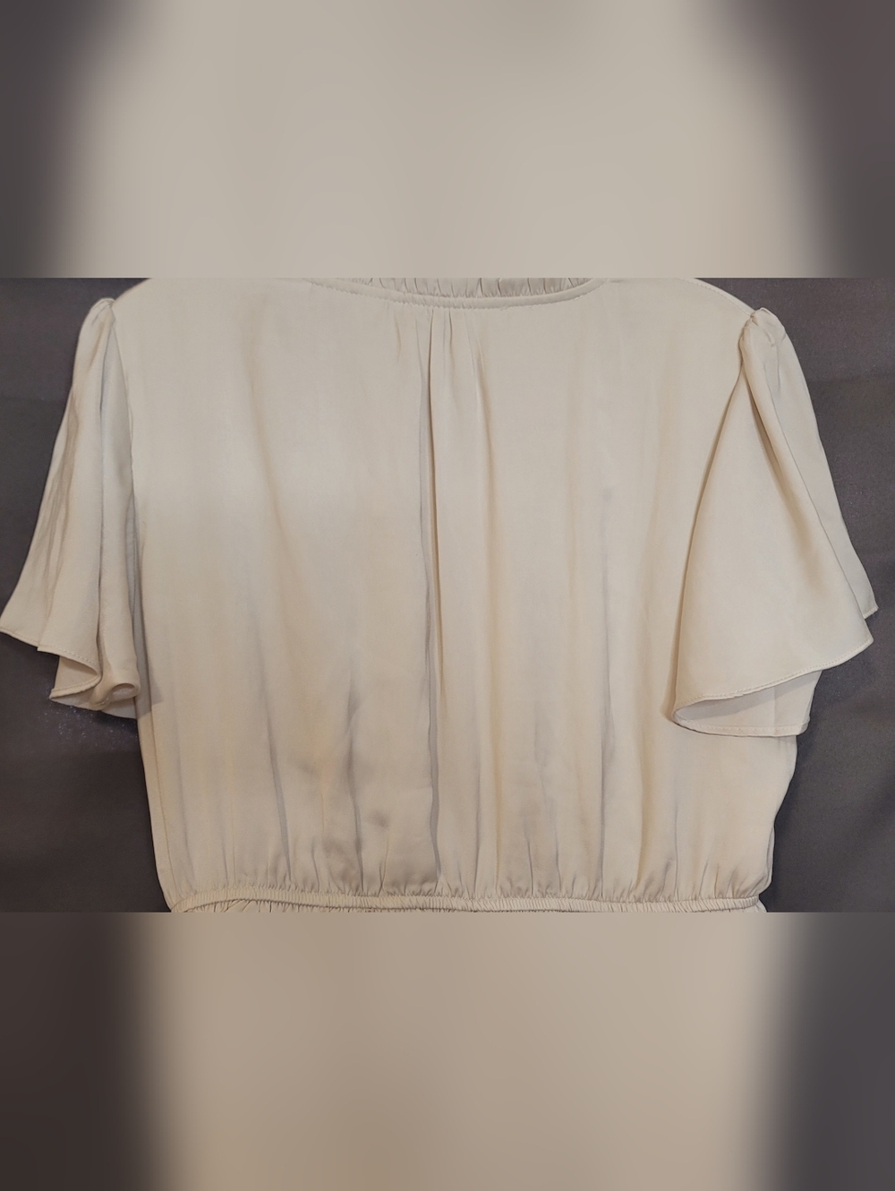 Tea n Rose Creamy, Silky Light Maxi Dress with Flowy Sleeves- Boho Chic, Country - Picture 9 of 16